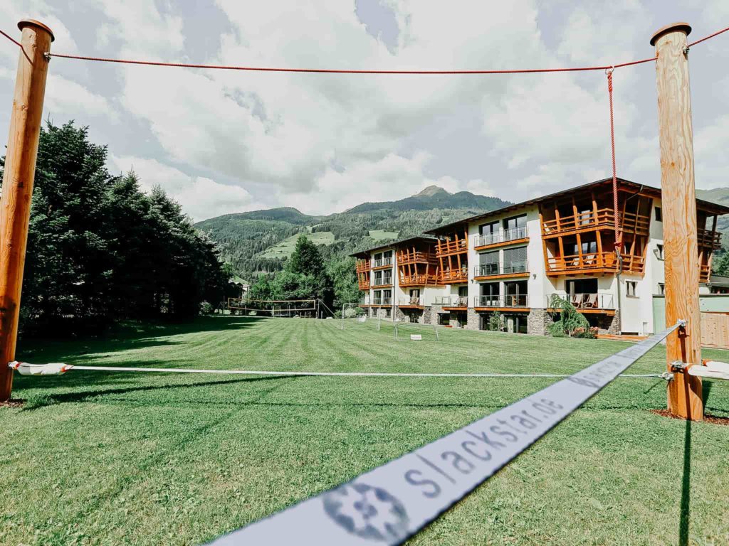 Slacklinepark im Garten Hotel Sendlhofer's Bad Hofgastein