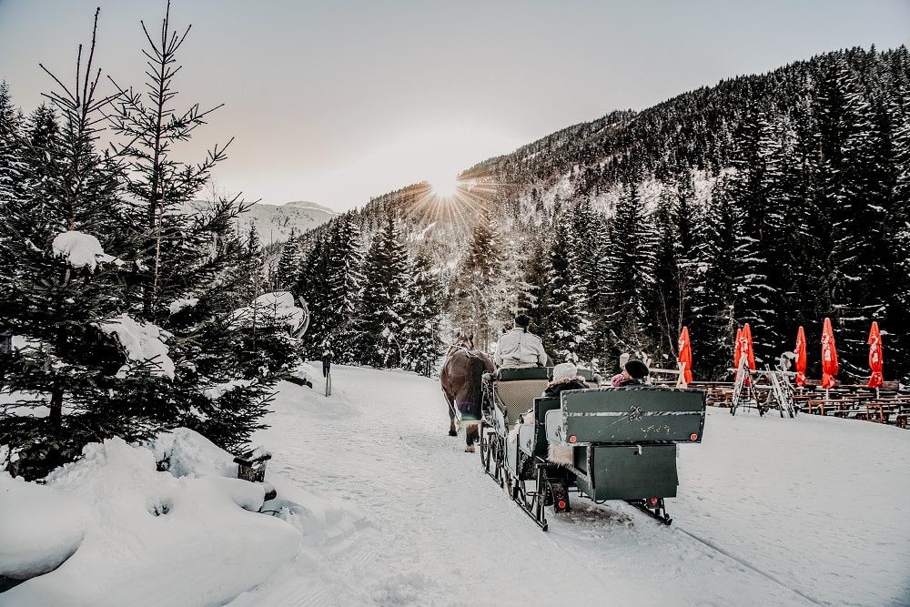 Pferdeschlittenfahrt durch das Gasteinertal