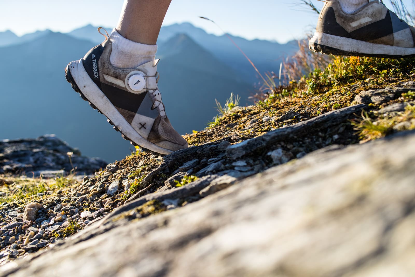 Terrex Schuhe auf dem Berg