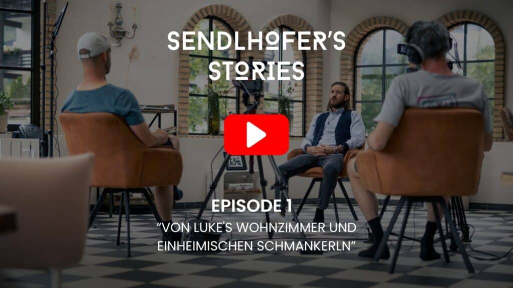 Banner Sendlhofer's Stories mit Link auf YouTube zur ersten Episode