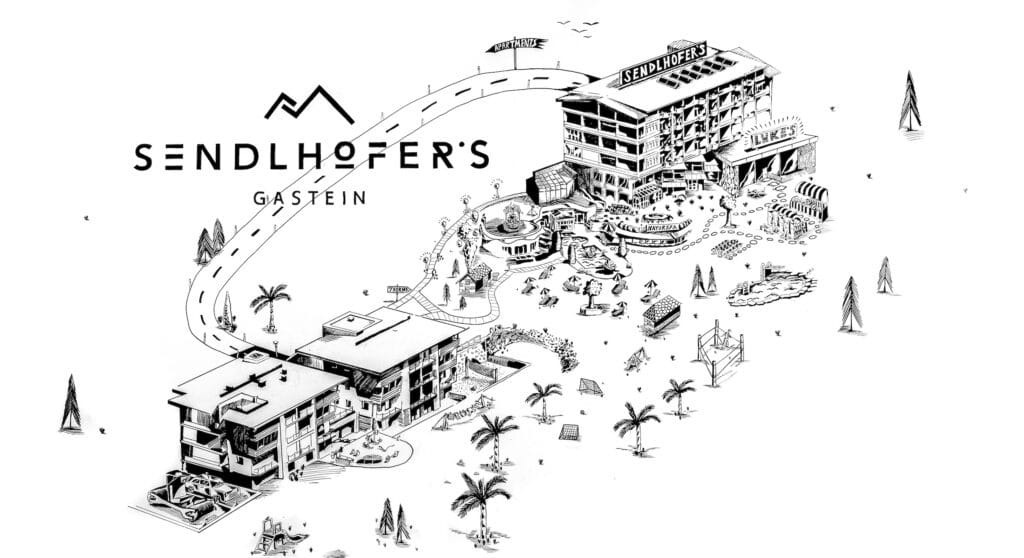 Illustrierter Grundriss vom Sendlhofer's in Bad Hofgastein