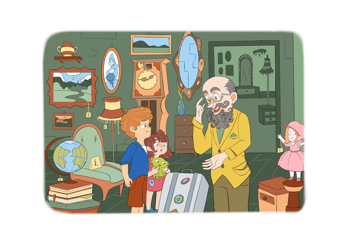 Illustration aus Mella Lisitanos Buch "Der magische Reisekoffer"