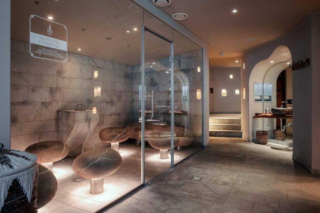 Sole Dampfbad im adults only Alpin Spa im Sendlhofer's