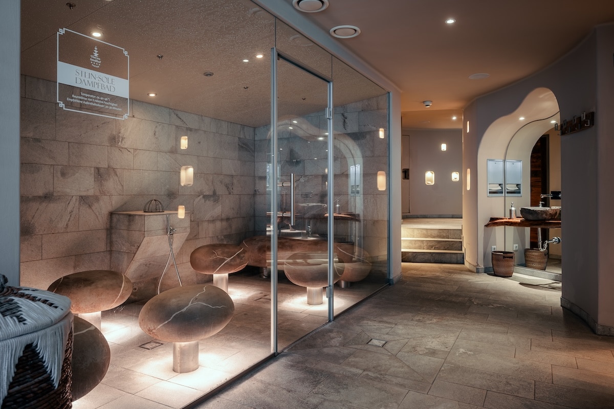 Sole Dampfbad im adults only Alpin Spa im Sendlhofer's